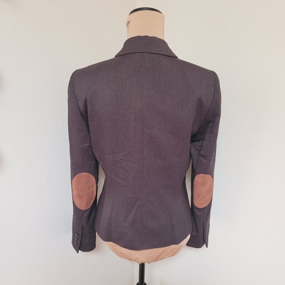 New Cremieux Brown Herringbone Tweed Jacket with Elbow Patches - Picture 8 of 8